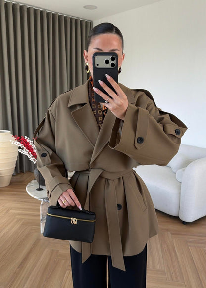 FORTİS Ara Boy Trençkot KARAMEL